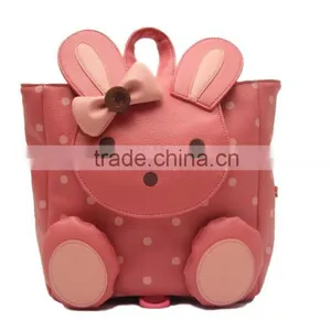 Korea Brand PU Material Little Rabbit Pattern Anti-lost Children Backpack Bag thumbnail-3