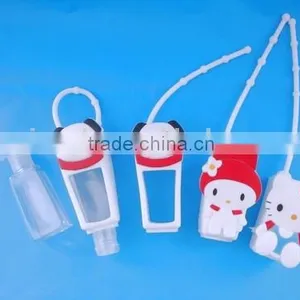Hot Sale Plastic Hand Sanitizer Bottle With Silicone Holder, 30ml Cute Hand Gel Bottle thumbnail-2