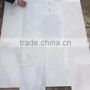 30 x Free Lenght Sandblasted Turkish White Marble Tiles thumbnail-5