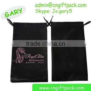 Custom Printed Satin Drawstring Bags for Bundle Hair Packaging thumbnail-3