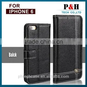 Factory Wholesale Direct Genuine Leather Case for Iphone 6 Leather Case for Iphone 6 Wallet Case thumbnail-1