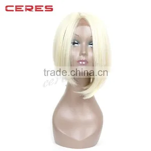 Ombre Shoulder Length Bob Women Wig, Toyokalon Synthetic Front Lace Wig, Fashion Women Curly Wig thumbnail-4