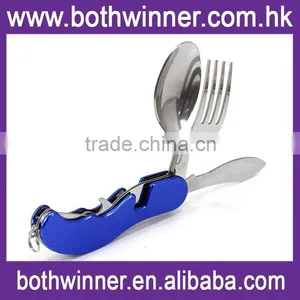 Multifunctional Portable Folding Spork for Camping ,H0T200 Stainless Steel Travel Cutlery for Sale thumbnail-1