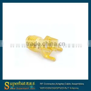 SMA Thru Hole Jack Vertical PCB Mount Bnc Male to Sma Female Connector thumbnail-1