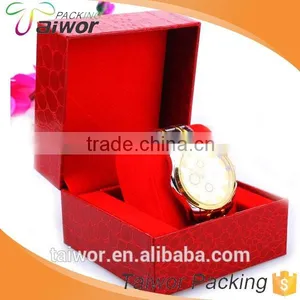 Custom Luxury Watch Box Cardboard Paper Flock Pillow thumbnail-1