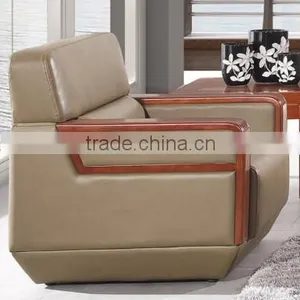 2015 Heated Wooden Frame Office Furniture Office Leather Soft Sets With Soft Cushion thumbnail-2