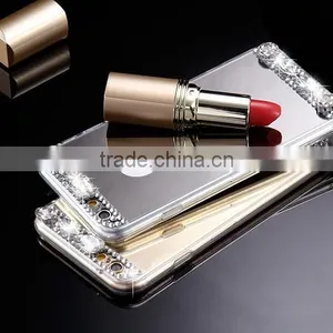 Mirror Case for Iphoen 6 6 Plus 5s Luxury Gold Bling Diamond Soft TPU Case Ultra Slim Phone Back Cover thumbnail-6