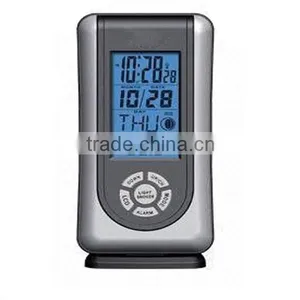 Wireless Atomic Table Clock With Thermometer With In/Out Temperature Detachable Stand thumbnail-1