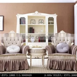 European Style Solid Wood Living Room Furniture Sofa Sets Tea Table thumbnail-5
