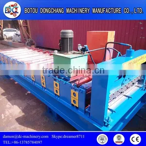 High-efficienyTrapezoidal Roof Tile Metal Making Roll Forming Machine thumbnail-4