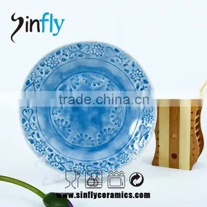 2015 Ceramic Crackle Glaze Unique Dinner Plates thumbnail-3