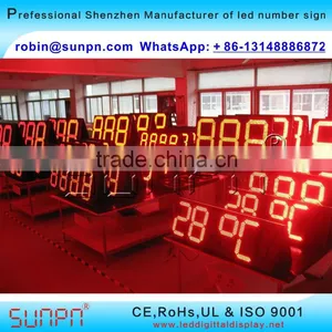 Italy Led Digital Gas Price Display 8.8.8.8 (12inch ) R/W/Y/W/B Color thumbnail-6