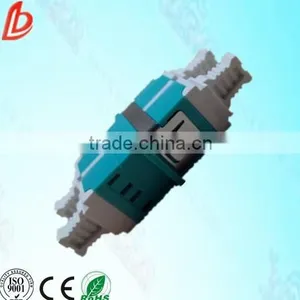 2 Port 10G OM3 Aqua LC/UPC Duplex Multimode Optical Fiber Adapters thumbnail-2