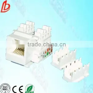 Ethernet Networking Utp Cat6/cat5 RJ45 Keystone Jack, Cat5 Cat6 Solution Network Module thumbnail-1