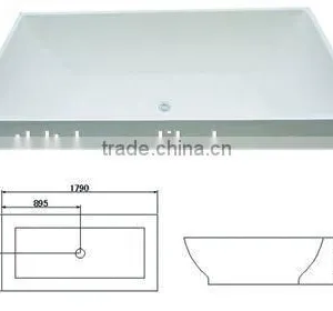 European Design Modern Style Luxury Whirlpool Massage Bathtub With Huge Waterfall thumbnail-2