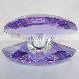 Purple Perfect New Style Crystal Clock, Crystal Gifts, Crystal Crafts thumbnail-1