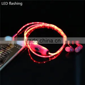 New Products 2016 LED In-ear Headphones Earphone With Line Remote and Mic,EL Earphone With Line,mobile Phone Earphone thumbnail-1