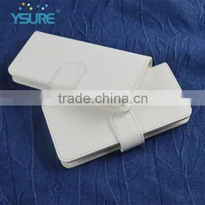 2016 Hot Sales Snow White PU Leather Case for Universal Mobile Phones With Sucker and Sliding up and Down thumbnail-3