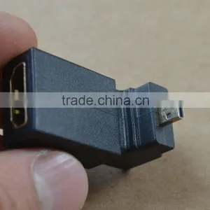 Micro HDMI Male to HDMI Female Right Angle Elbow Adapter HDTV Sync to DVs/Cameras/Game Consoles thumbnail-1