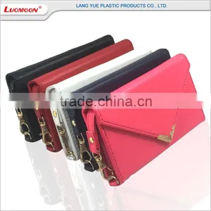 PU Leather Plain Pattern Metal Magnet Buckle With Strap, ID Card Slot Phone Case for Iphone 6 5 4 S C SE PLUS thumbnail-6