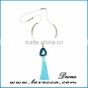 Natural Colorful Stone Gemstone Latest Design Beads Necklace thumbnail-1
