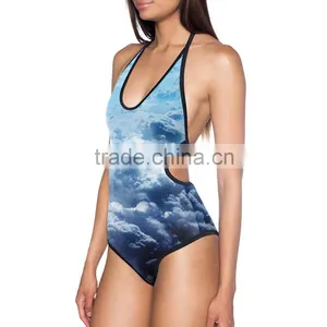 2016 Women Swimsuits 3D Print Hollow Beachwear Plus Size N2-277 thumbnail-1