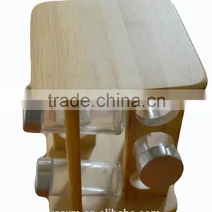 2015 Gift FDA Certification Bamboo Wooden Spice Rack Pepper Kitchenware Holder thumbnail-2