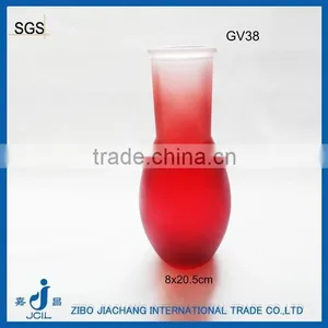 Red Small Glass Vases for Fresh Flower thumbnail-1
