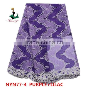 Haniye 2016 Wholesale Embroidered Tulle Lace Fabric for Wedding African French Net Lace Fabric/NYN77 thumbnail-3
