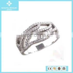 2015 New Products Pave Cheapest Diamond Ring For Couple thumbnail-1
