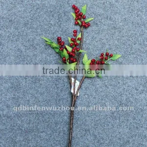 Artificial Dark Red Mixed Berry Foliage Picks,artificial Berry Picks thumbnail-1