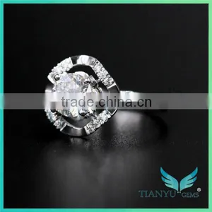 Moissanite Online Store Platinum Moissanite 2carat Eternity Wedding Ring thumbnail-2