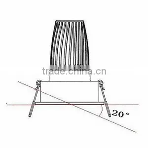 Anti-glare Design 4W 7W 10w Recessed Cob Led Square Downlight BW8210 thumbnail-3