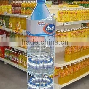 Bottle Water Display Shelf Metal Lattice Supermarket Display Rack- ec thumbnail-1