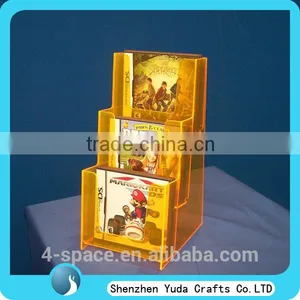 3 Tiers Homemade Wholesale Plexiglass Acrylic Brochure Display, Flyer Stand for Leaflet Displaying thumbnail-3