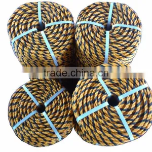 Black Yellow 6mm Diameter pe Tiger Rope thumbnail-1