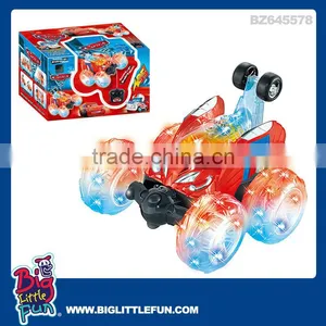 Flip Stunt Car Remote Control Toy With Flashing Light thumbnail-1