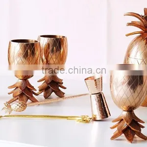 Copper Pineapple Goblet Mugs for Drinking Moscow Mule Vodka thumbnail-1