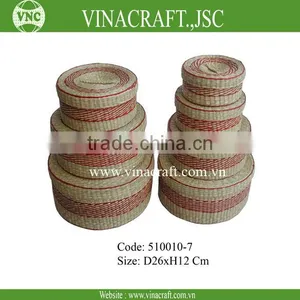 Round Seagrass Box Packaging Gift thumbnail-1