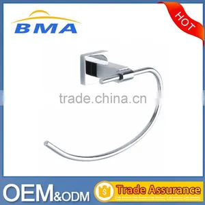 Jiangmen Factory Bathroom Wall Mounted Stainless Steel Towel Ring Chrome thumbnail-1