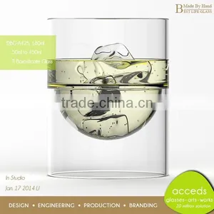 Double Insulated Clear / Color Borosilicate Thermo Cup thumbnail-1