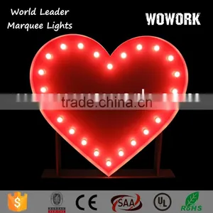 White Big Giant Love Heart Led Bulb Marquee Lamps thumbnail-4