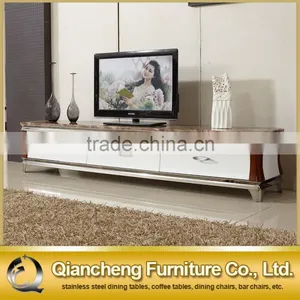 New Model tv Stand Wooden Furniture tv Stainless Steel Table for Home thumbnail-2