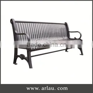 Arlau Cheap Commercial Restaurant Furniture For Sale,Outdoor Metal Bench,Garden Wrought Iron Bench thumbnail-1