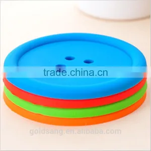 Creative and Cute Button Shape Silicone Baking Mat /round Hot-resistant Silicone Coffer Mat thumbnail-2