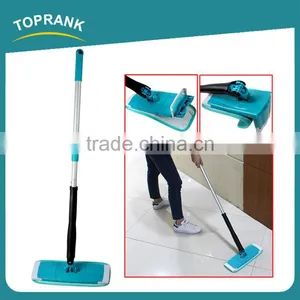Toprank Floor Mop Cleaning Aluminium Handle Swift Microfiber Flat Catch Mop Squeeze Twist Mop thumbnail-1