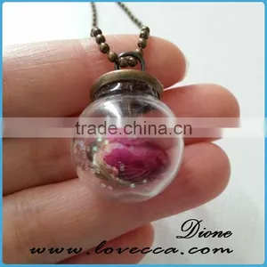 Hot Selling DIY Glass Terrarium Necklace & Square Glass Ball Necklace thumbnail-1