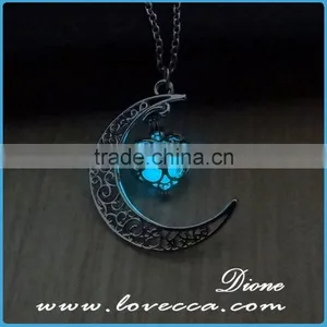 Glowing Necklace New Style Moon Start Pendant Necklace,luminous Necklace thumbnail-2