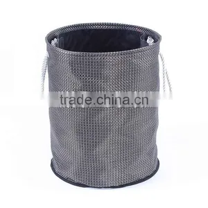 HOT SALE! Cotton Rope Hand Solid Laundry Basket Foldable With Teslin Waterproof thumbnail-4