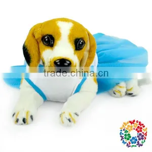 Bulk Cute Pet Lady Dog Clothes Safety Turquoise Chiffon Dress for Pet Dogs thumbnail-3